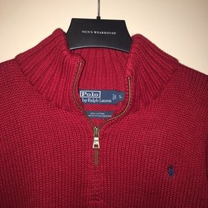 Polo Zip Up Sweater